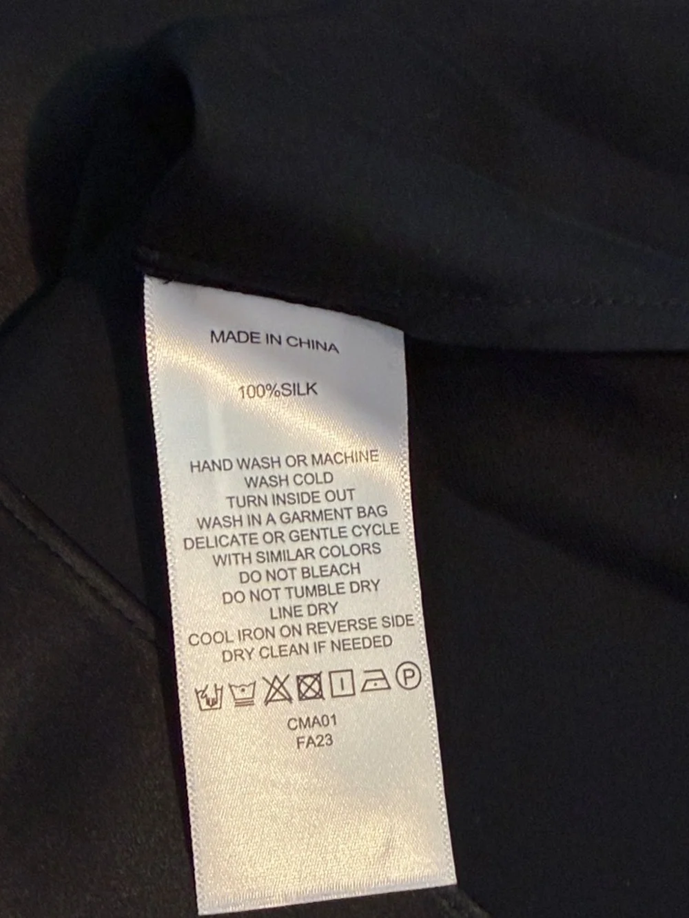 NWT Quince 100% Washable Silk Skirt - Black - Medium - Picture 3 of 3